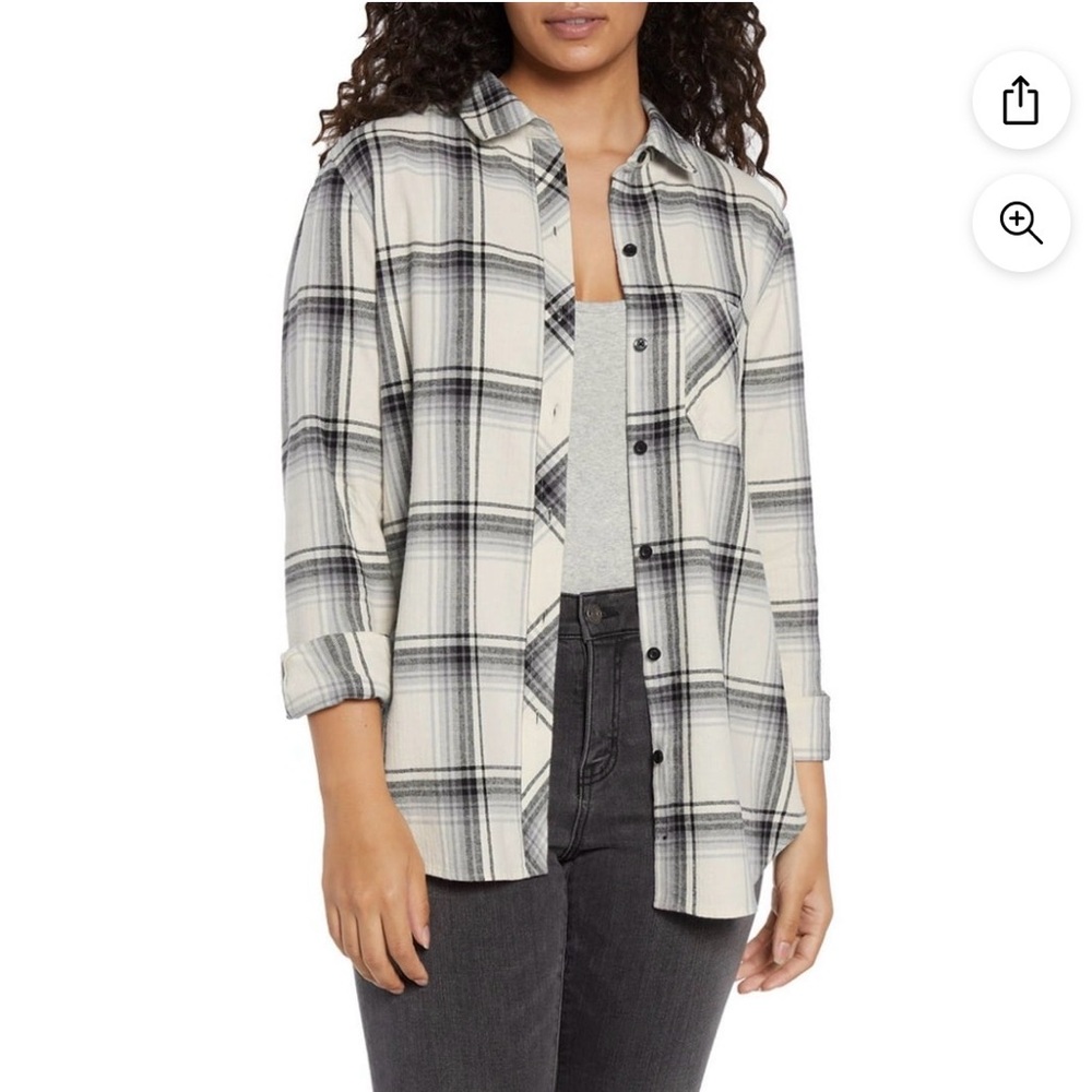 NWT Gap WomensSoft Cotton Relaxed Fit Button Up Flannel SM All Season Versatile
